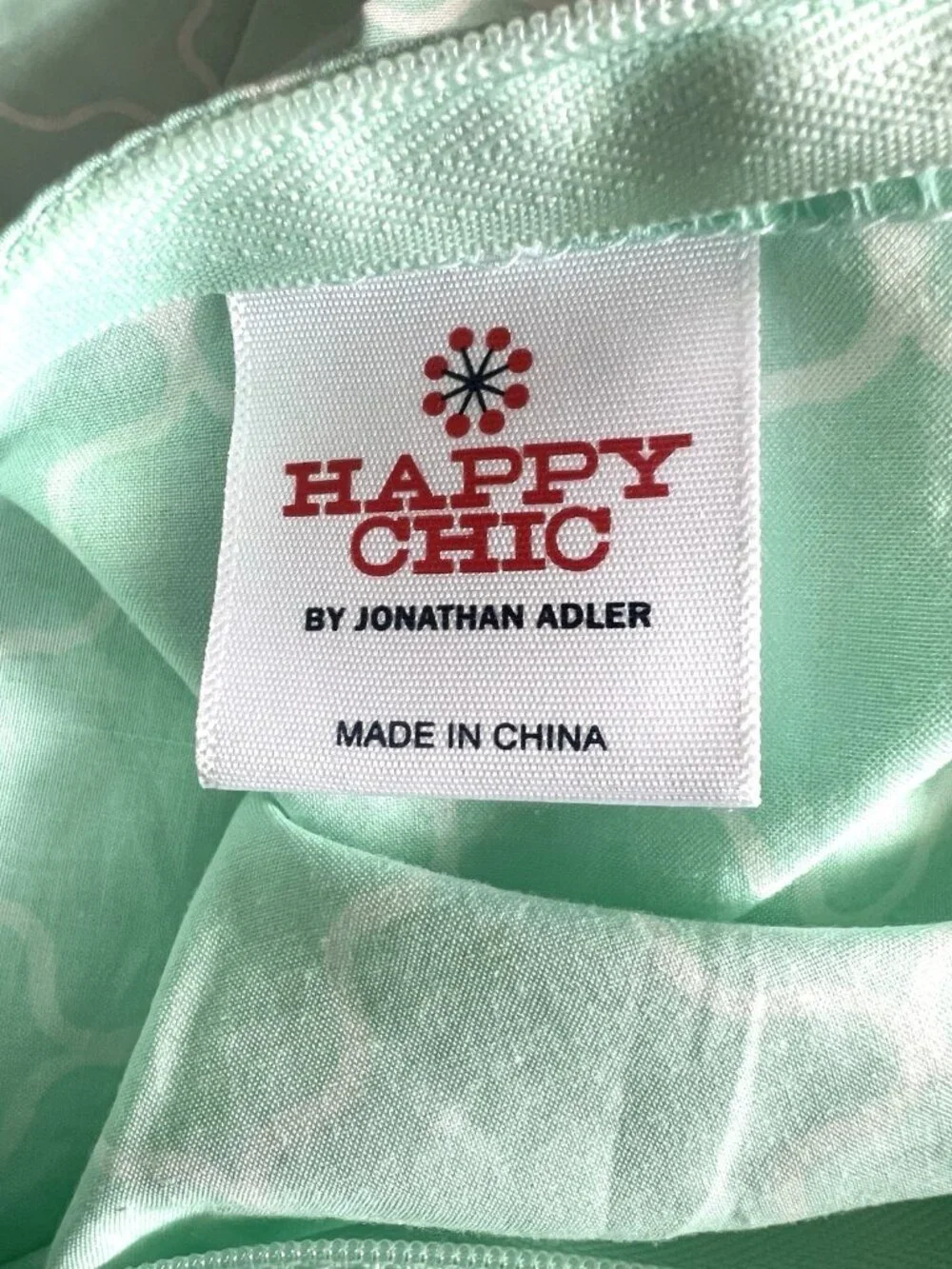 JONATHAN ADLER EURO Shams PR Happy Chic Trefoil Geometric Seafoam Green PRISTINE